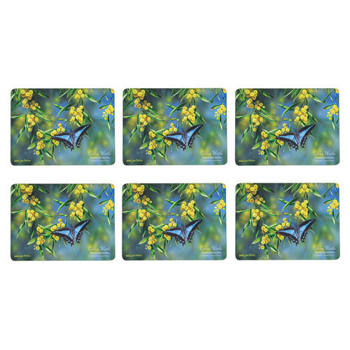 Ashdene Botanical Emblems Wattle 6pk Placemat