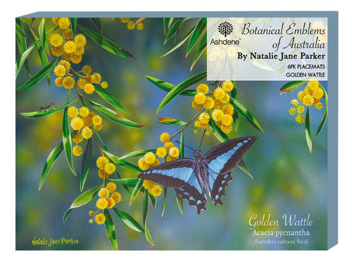 Ashdene Botanical Emblems Wattle 6pk Placemat