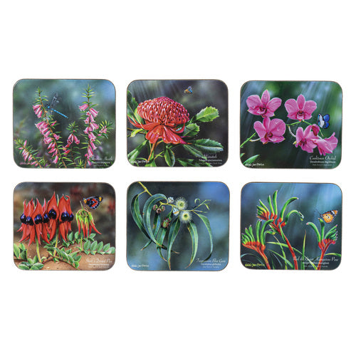 Ashdene Botanical Emblems Assorted 6pk Coaster