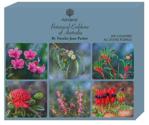 Ashdene Botanical Emblems Assorted 6pk Coaster