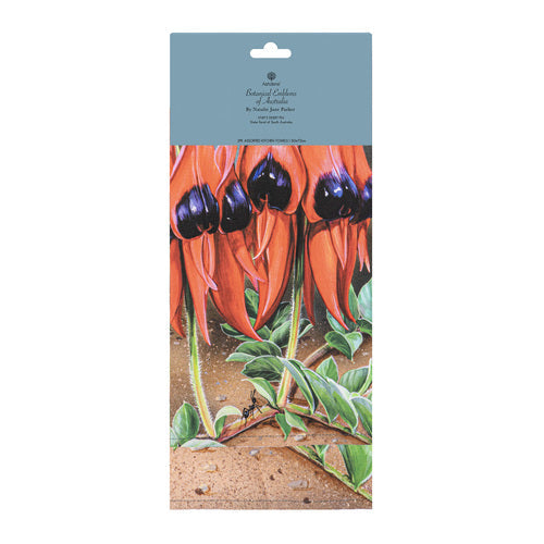 Ashdene Botanical Emblems Sturt's D'Pea 2pk Kitchen Towel