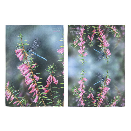 Ashdene Botanical Emblems Common Heath 2pk Kitchen Towel