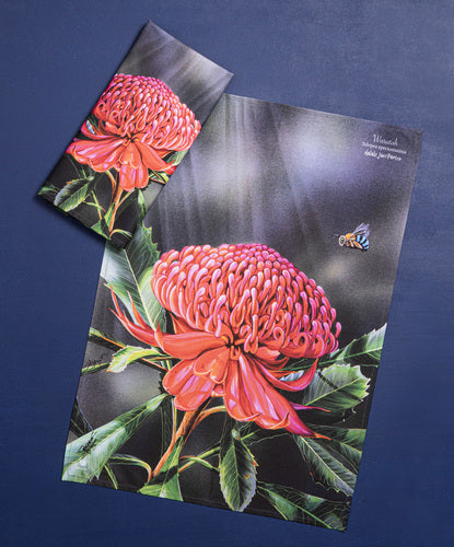 Ashdene Botanical Emblems Waratah 2pk Kitchen Towel