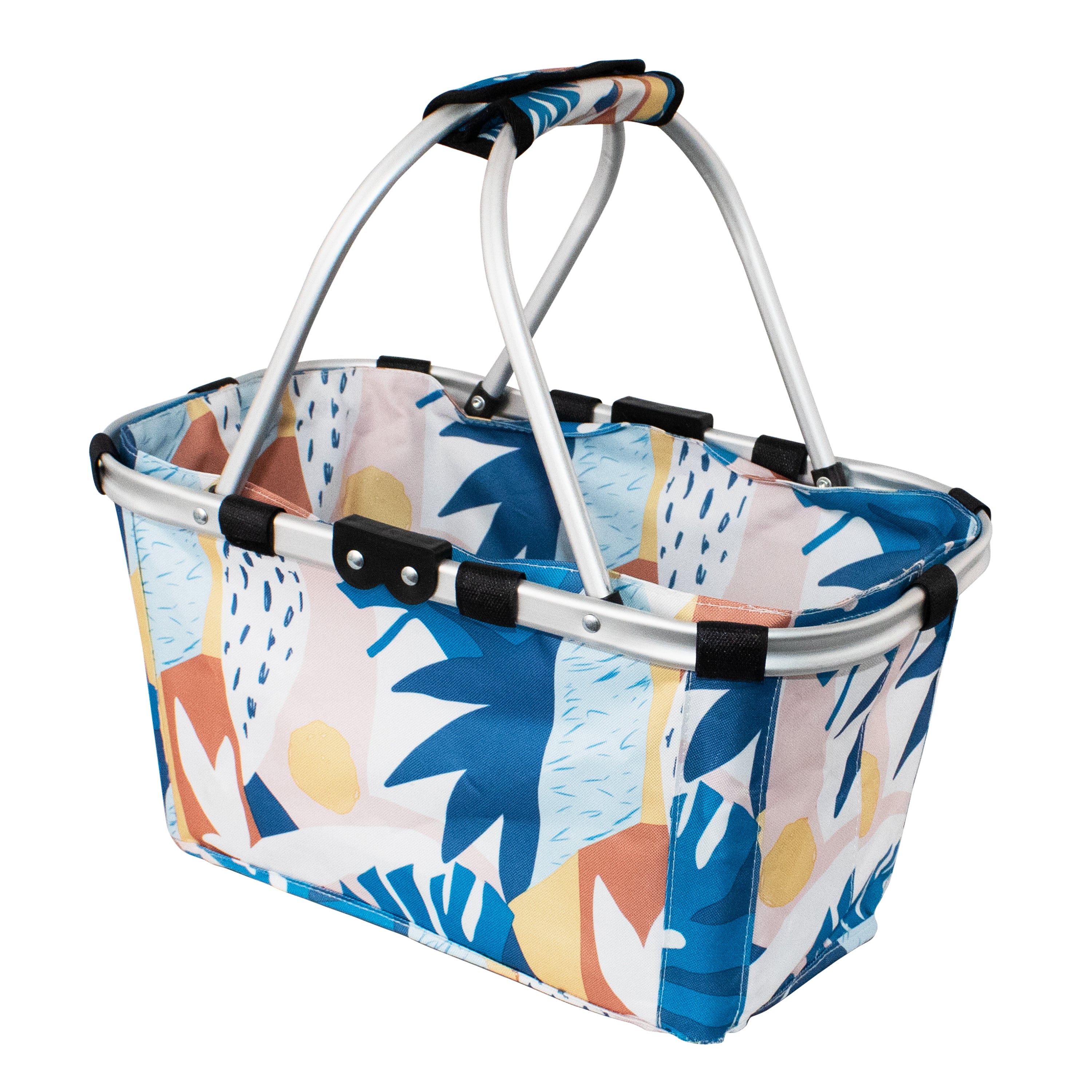 Karlstert Two Handle Foldable Carry Basket - Abstract Monstera