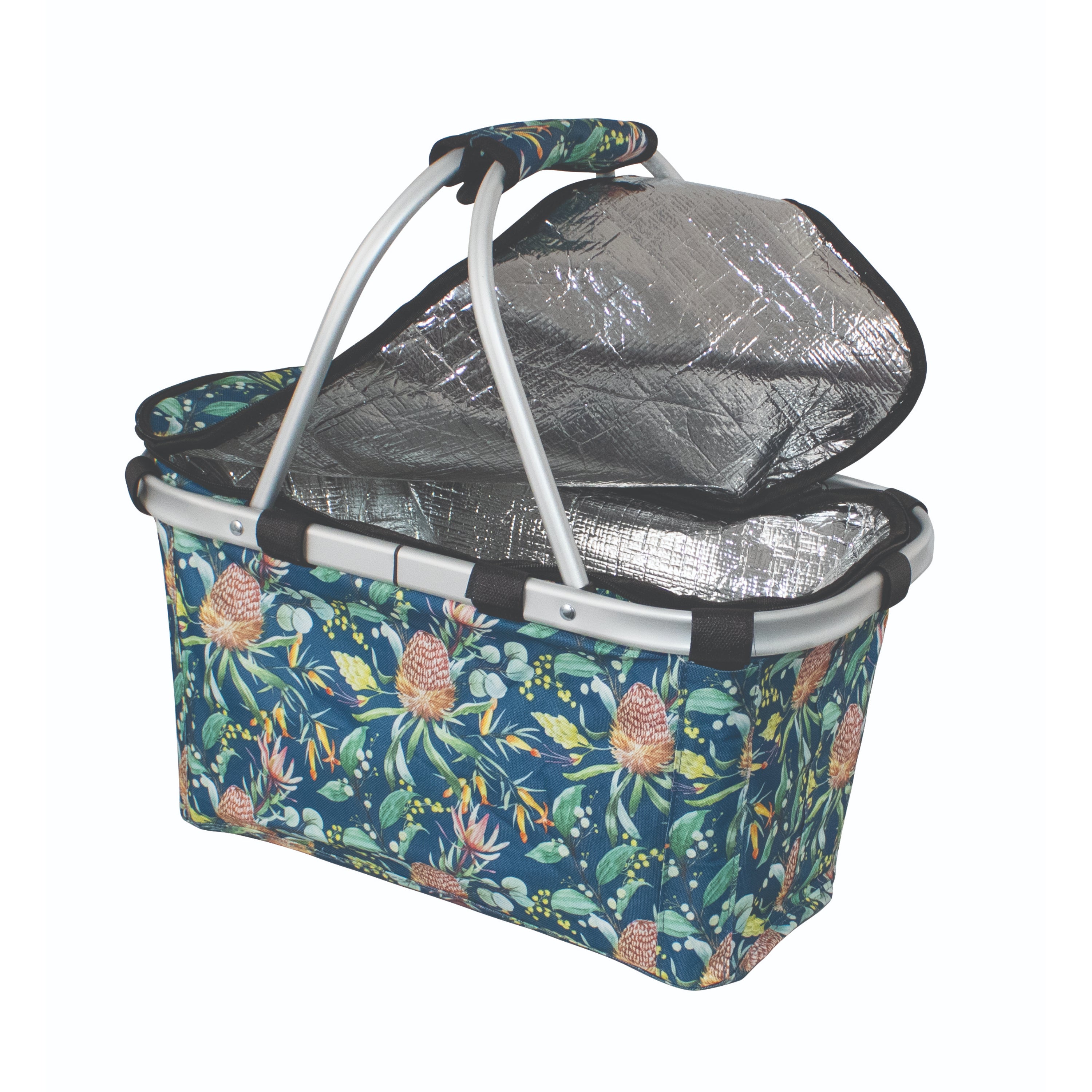 Karlstert Two Handle Insulated Carry Basket with Zip Lid - Natives