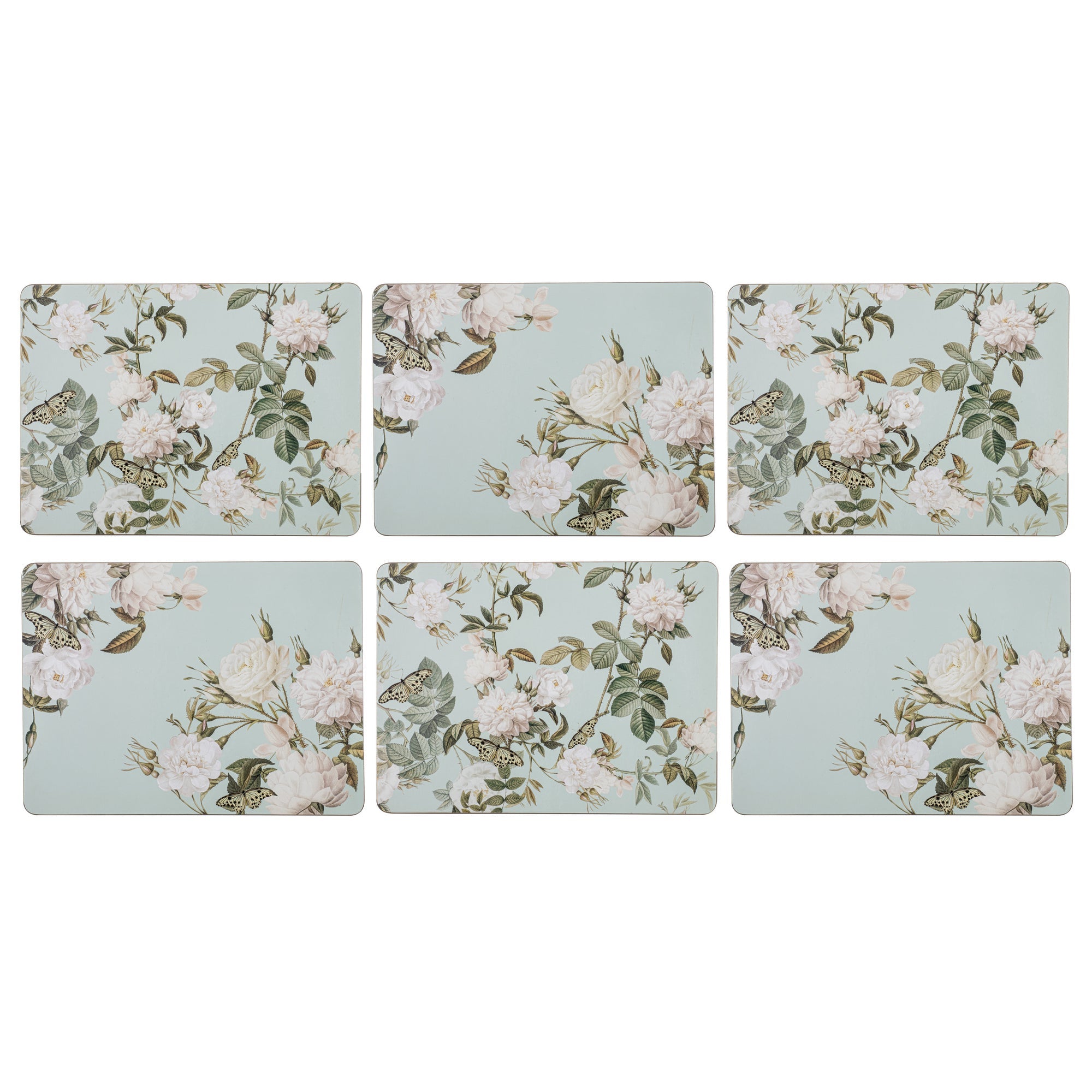 Ashdene Elegant Rose Mint 6pk Placemat