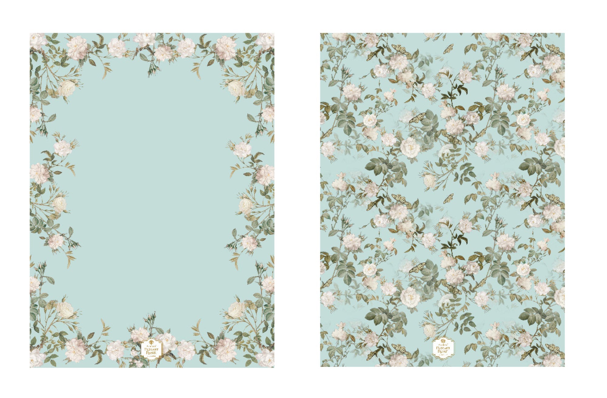 Ashdene Elegant Rose Mint 2pk Kitchen Towel