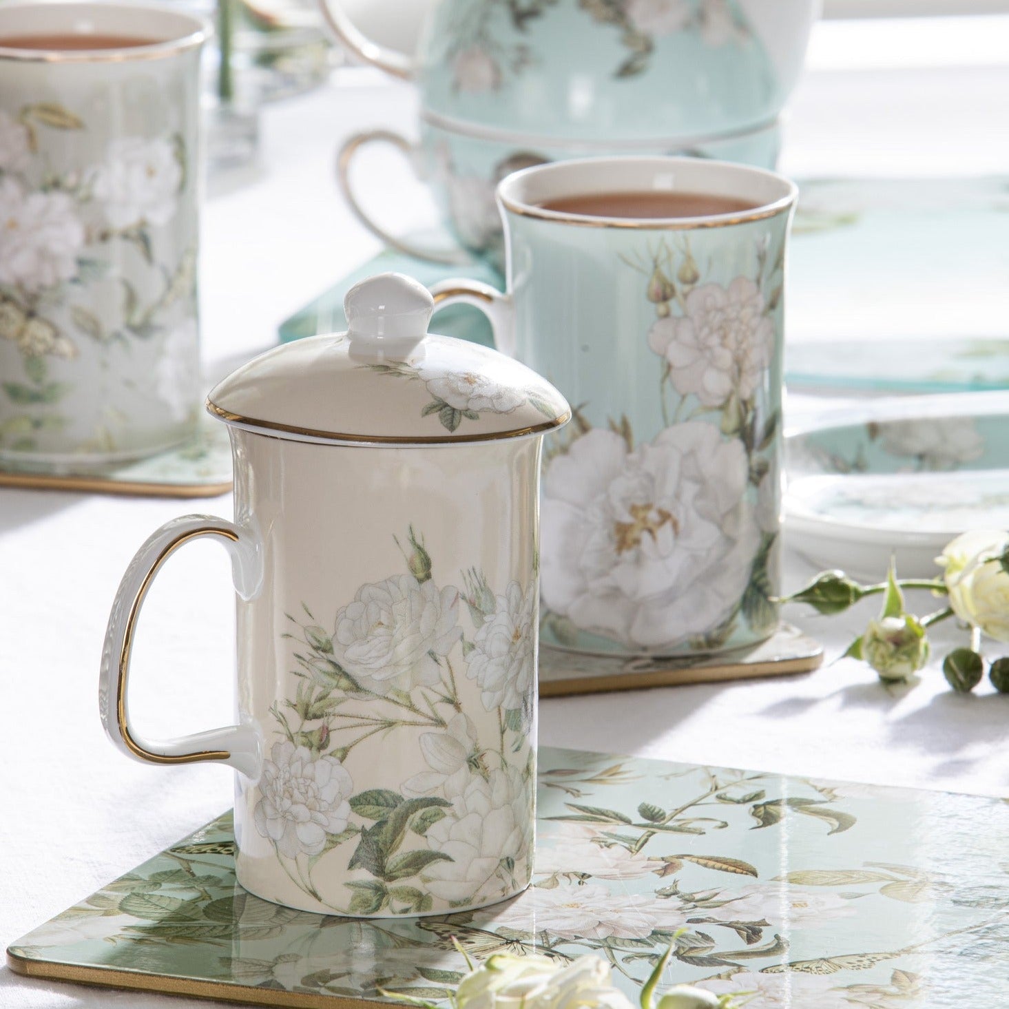 Ashdene Elegant Rose Mint 3 Piece Infuser