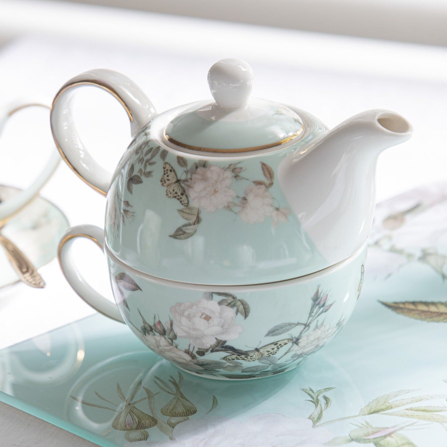 Ashdene Elegant Rose Mint Tea For One