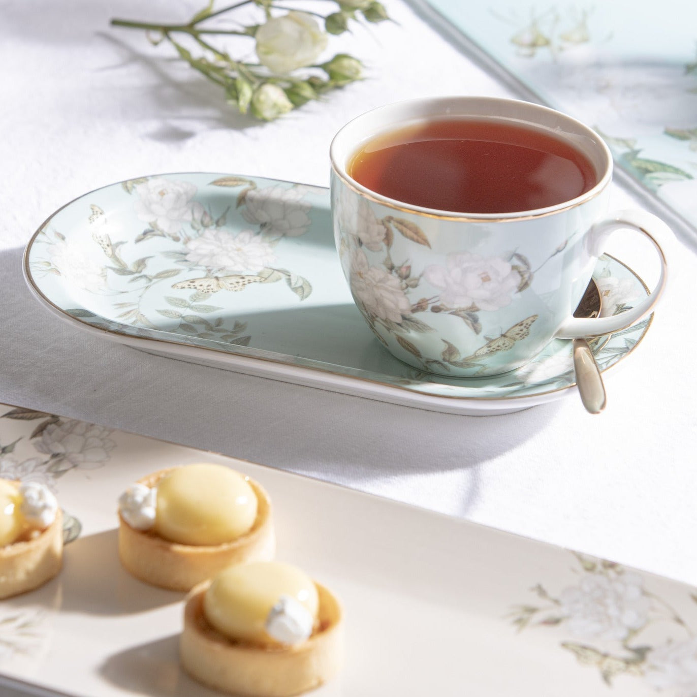 Ashdene Elegant Rose Mint Mug & Plate Set