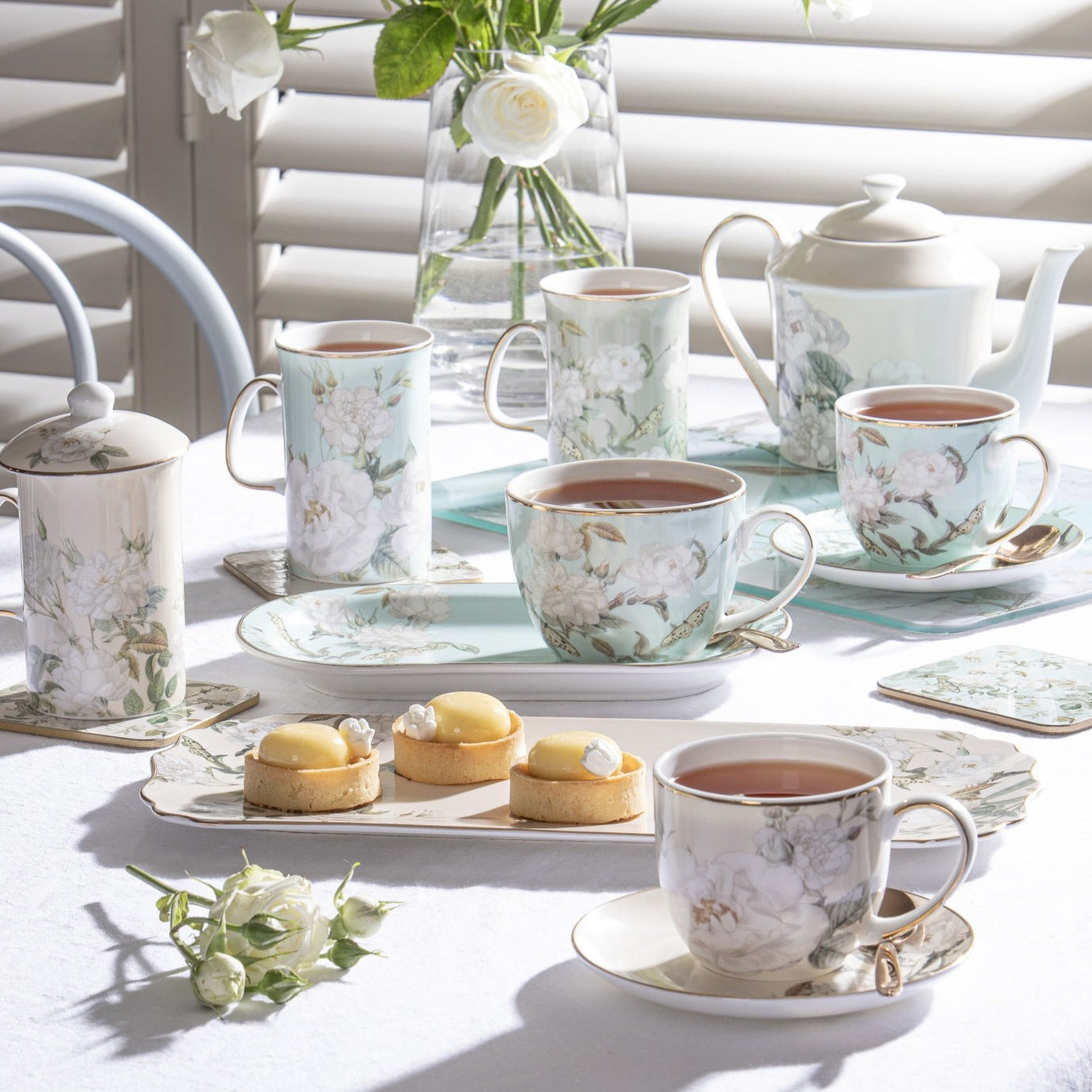 Ashdene Elegant Rose Cream Teapot