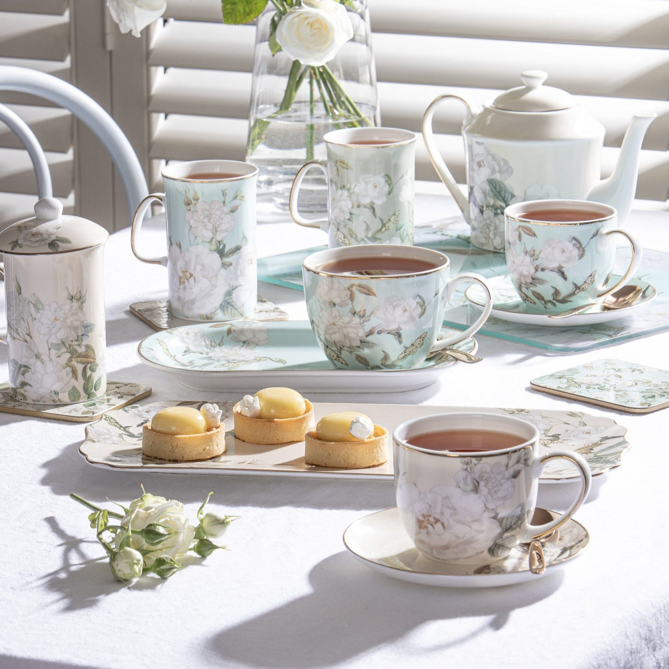Ashdene Elegant Rose Mint Mug & Plate Set