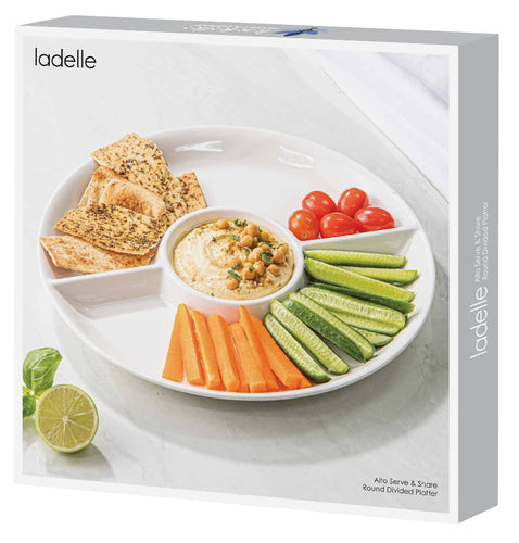 Ladelle Alto Serve & Share Round Divided Platter