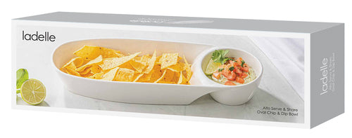 Ladelle Alto Serve & Share Oval Chip & Dip Bowl