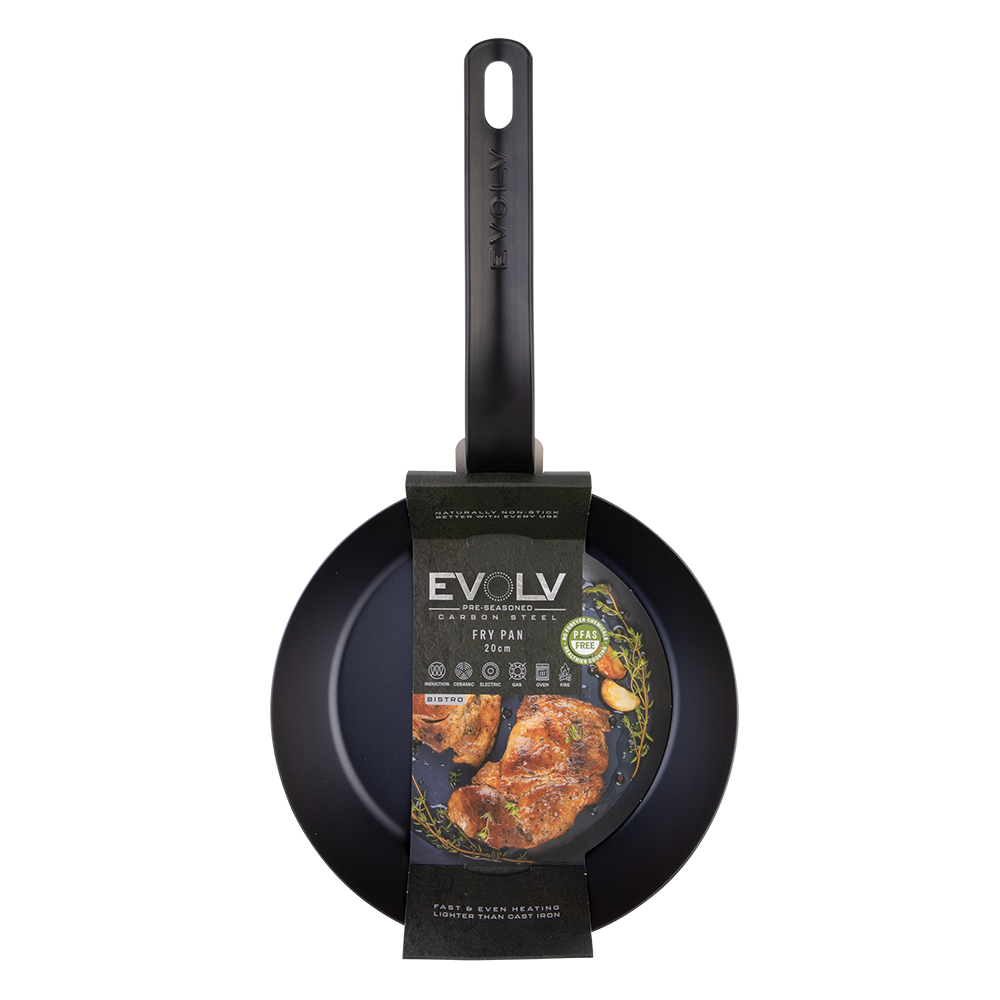 Evolv Pre-Seasoned Carbon Steel Fry Pan 20cm