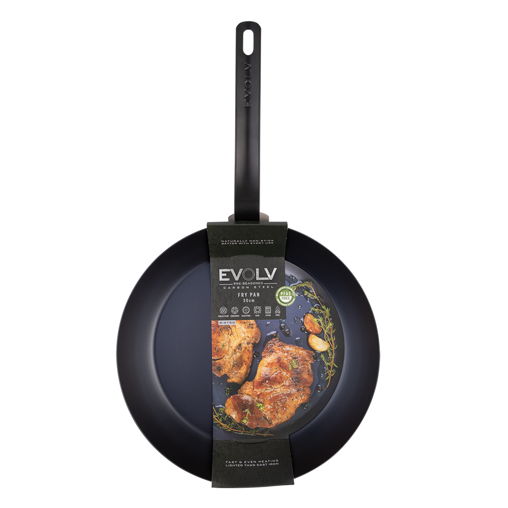 Evolv Pre-Seasoned Carbon Steel Fry Pan 30cm