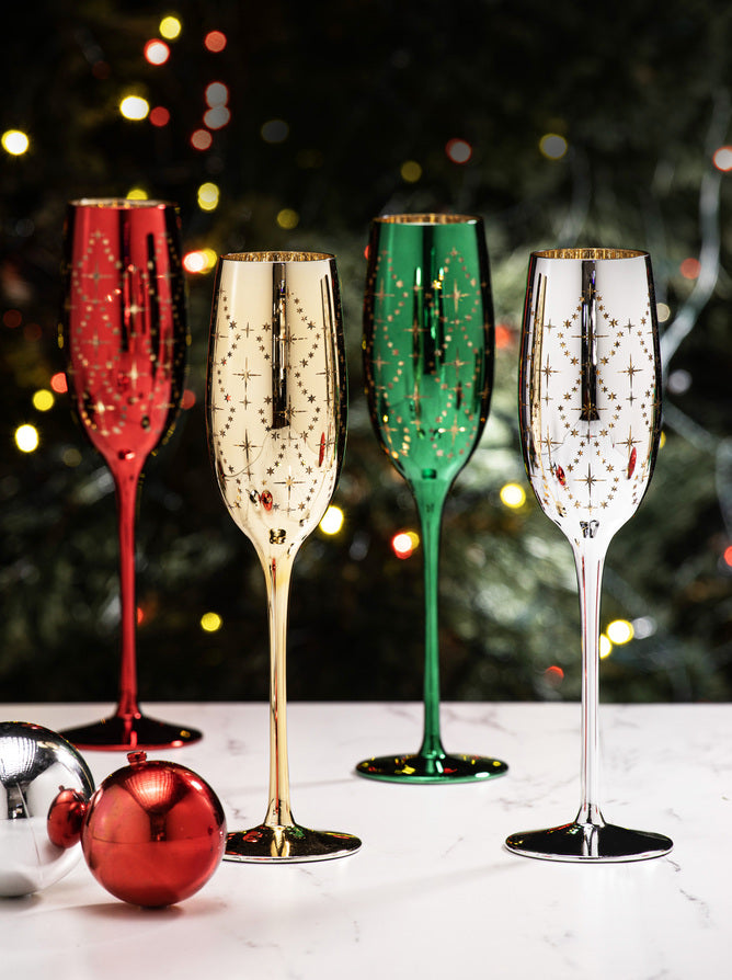 Tempa Celeste Silver 2pk Champagne Glass