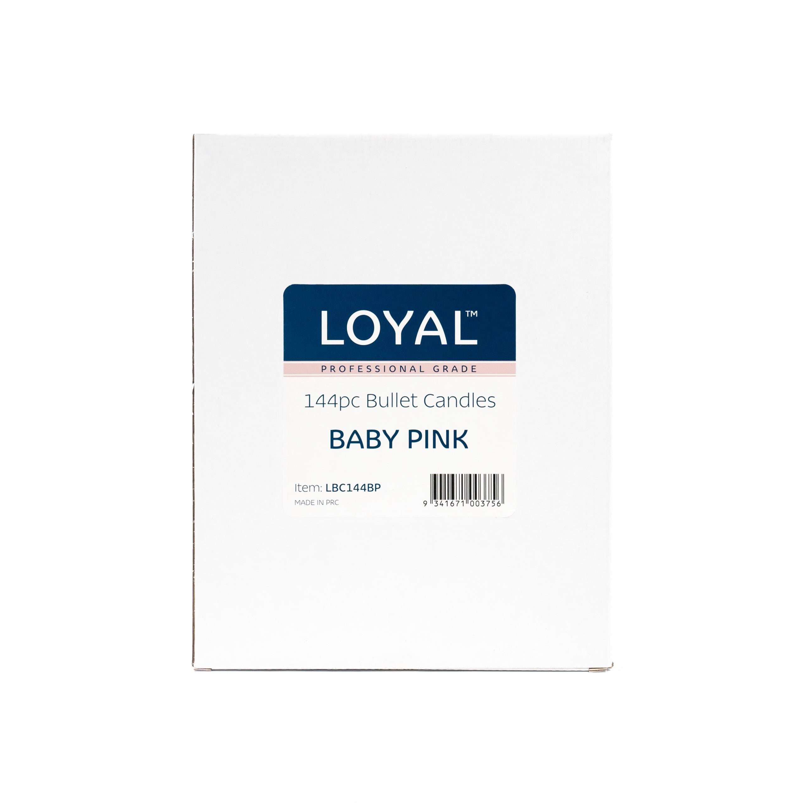 LOYAL Bullet Candle Baby Pink 144 Piece