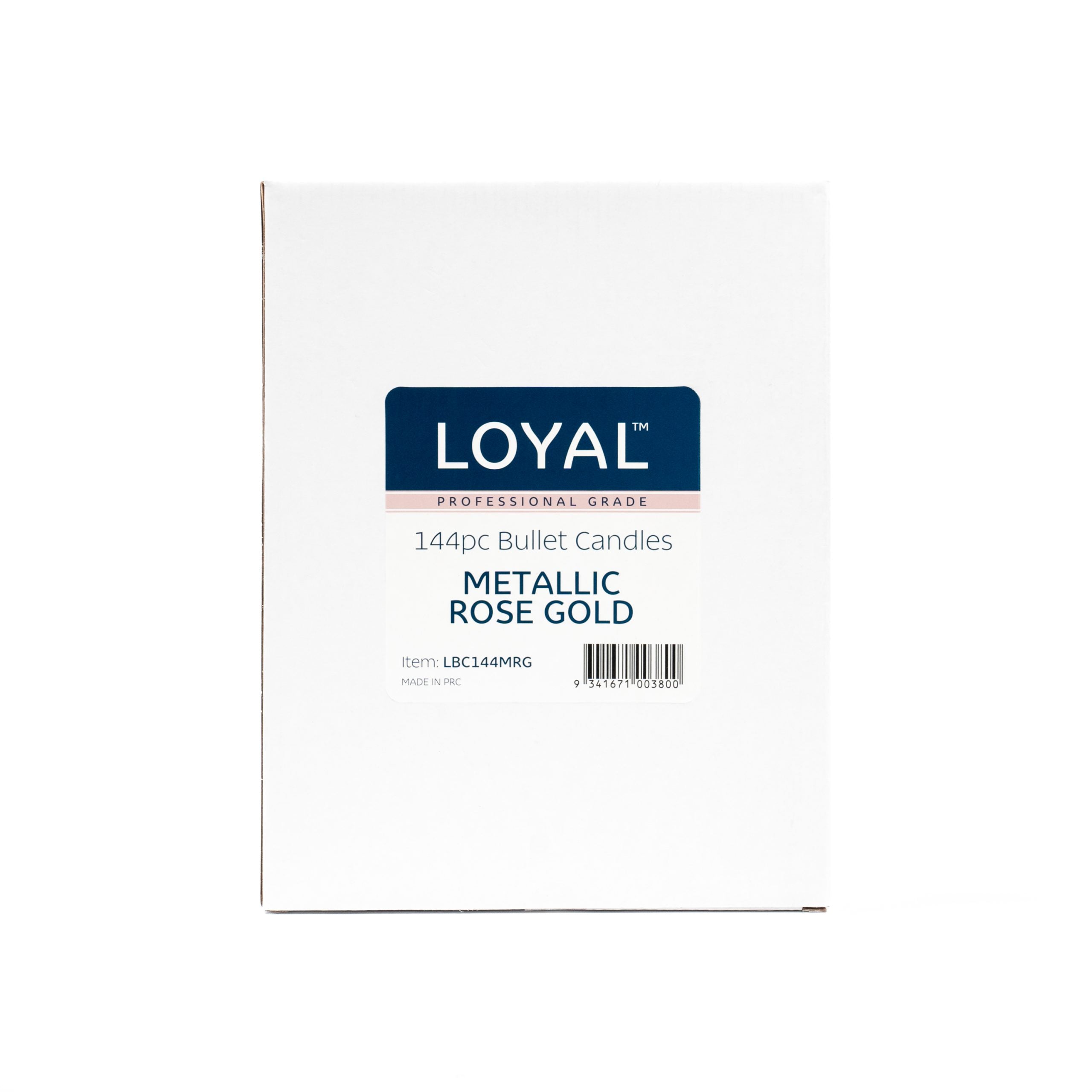 LOYAL Bullet Candle Metallic Rose Gold 144 Piece