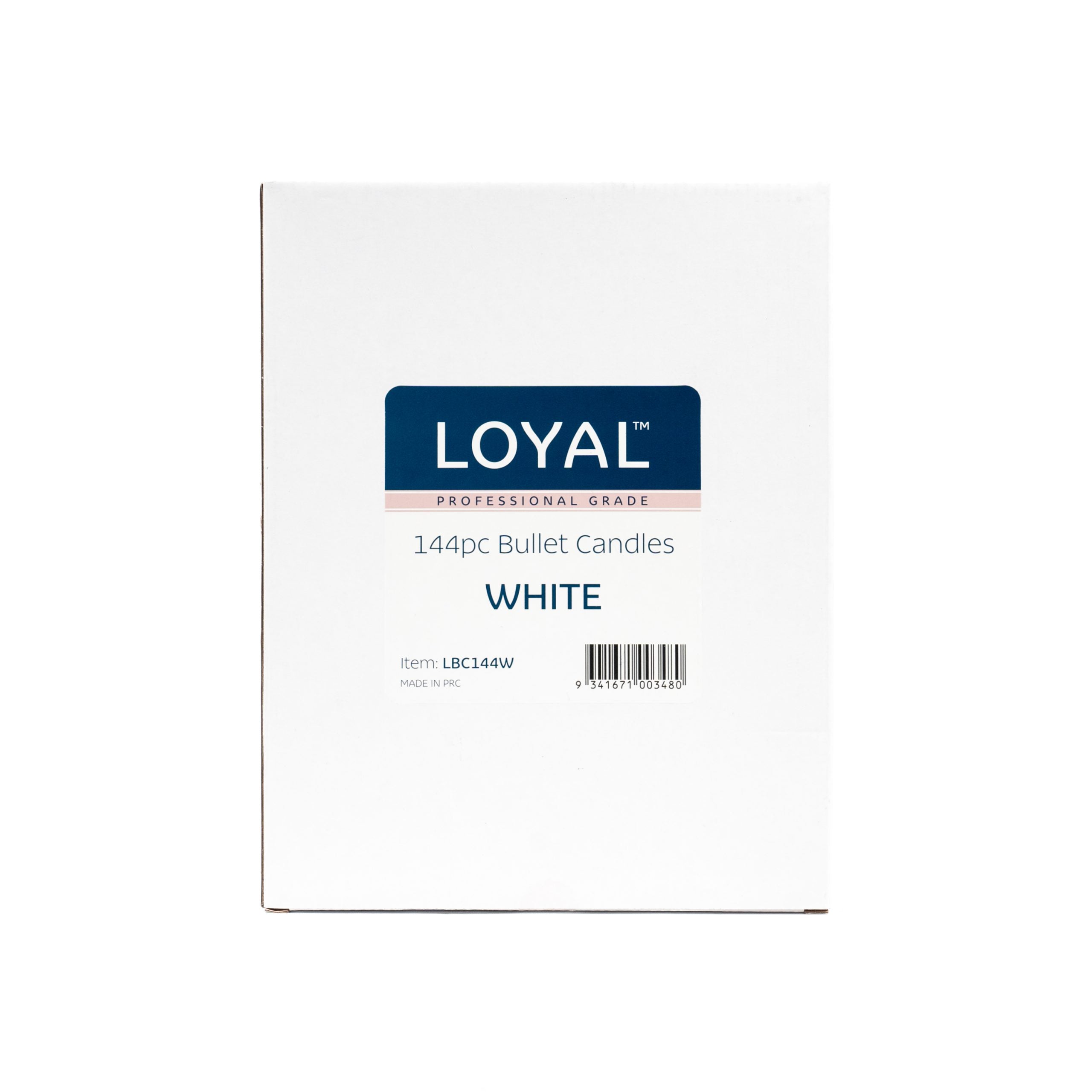 LOYAL Bullet Candle White 144 Piece
