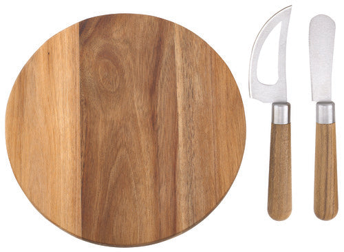 Ladelle Gather 3pc Cheese Knife & Board Set