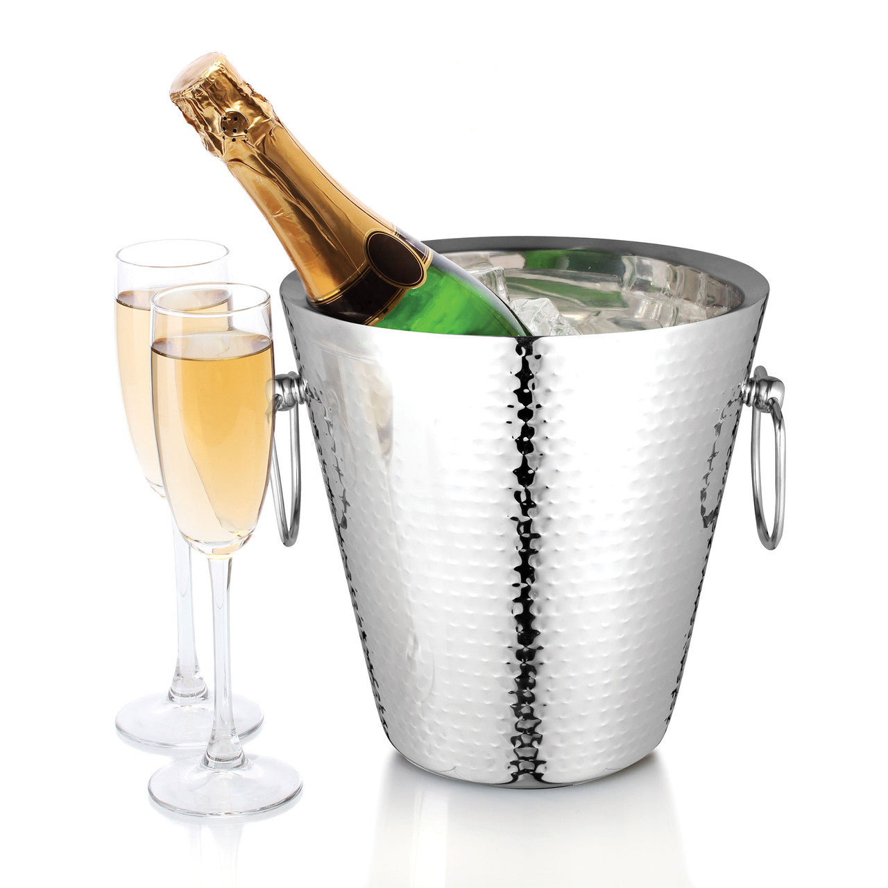 Avanti  Hammered Double Wall Champagne Bucket 23 x 23cm Stainless Steel