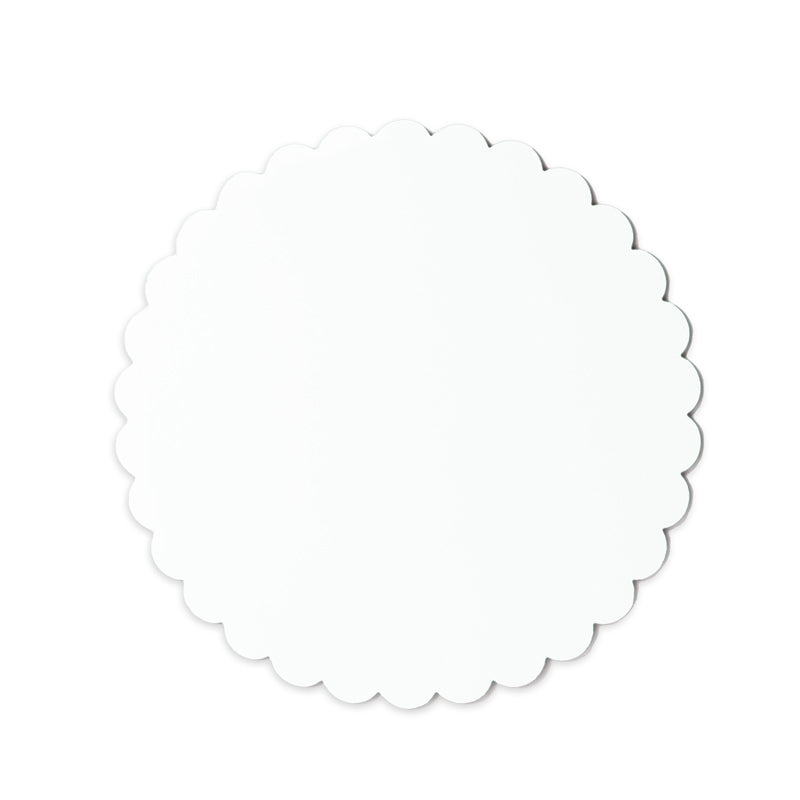 Papyrus Cake Board Scalloped White 10in