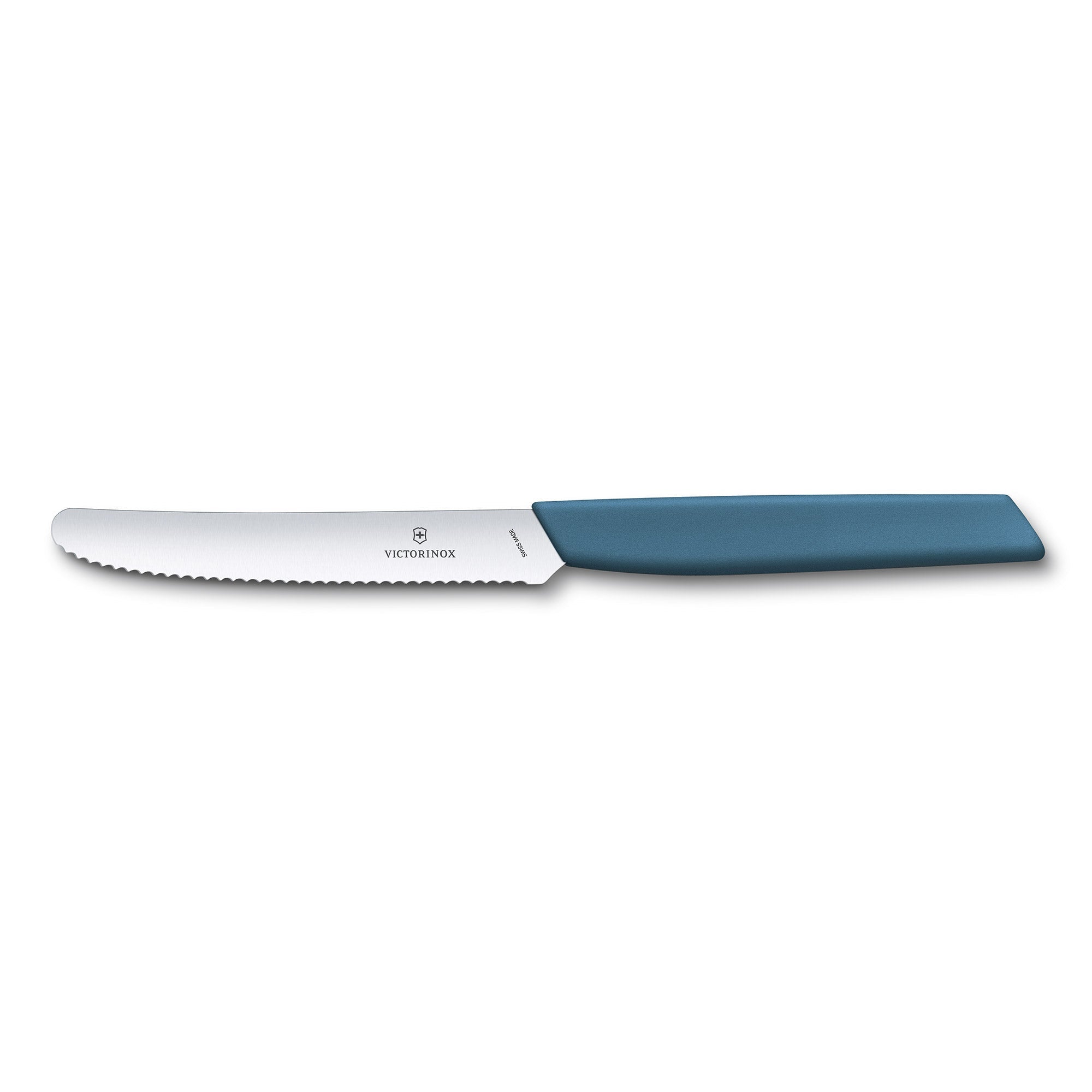 Victorinox Swiss Modern Tomato and Table Knife Wavy Edge 11cm Sage
