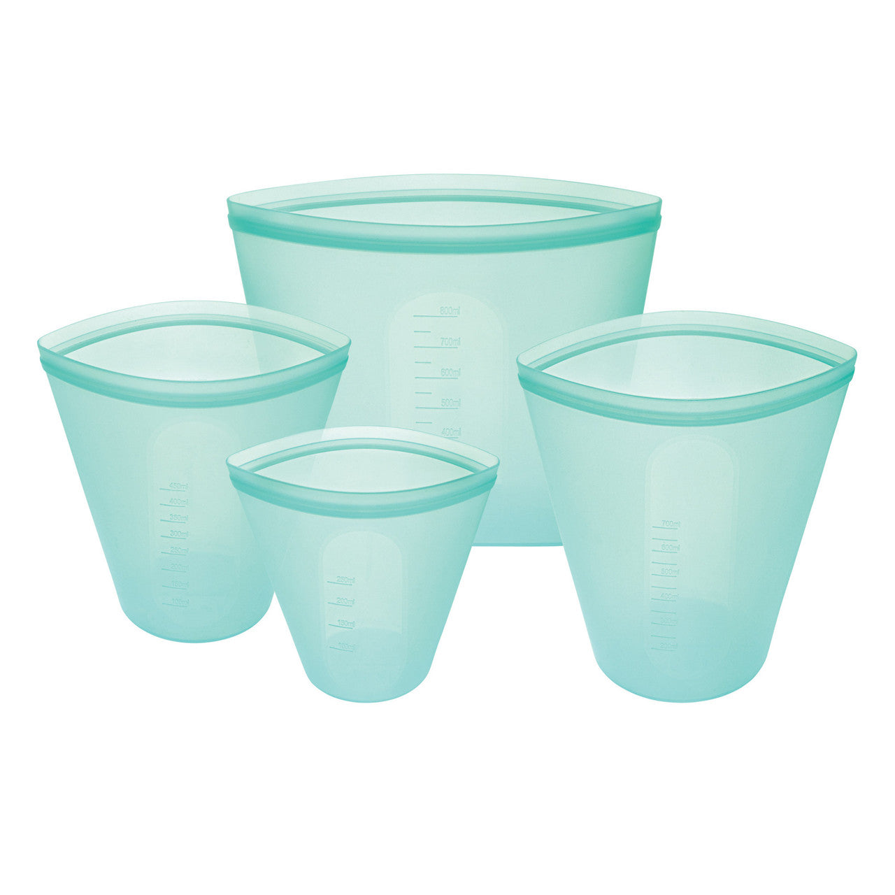 Avanti  Pinch & Lock Silicone Reusable Bags - Set of 4 Small - Blue