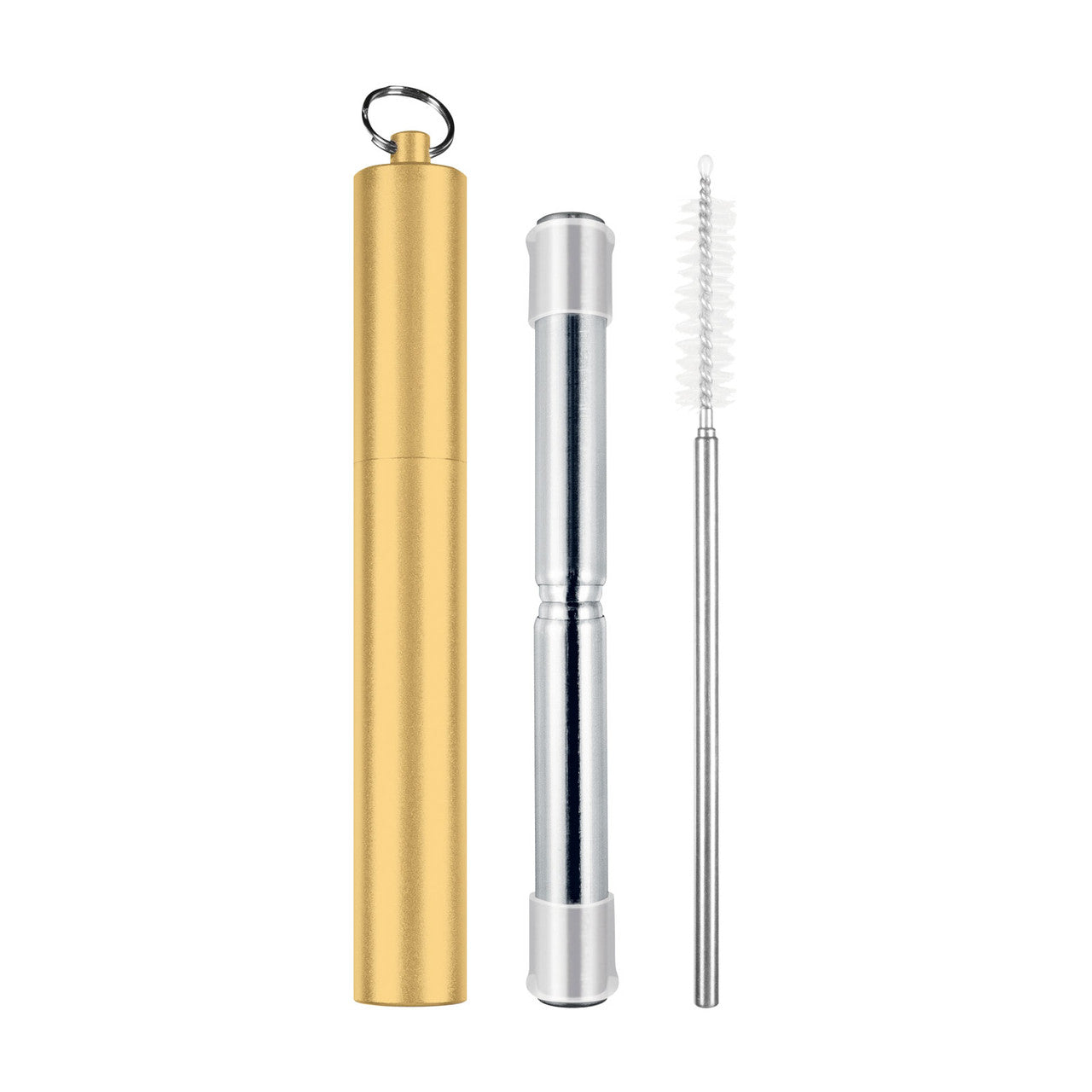 Avanti  Telescopic Travel Straw With Silicone Tips - Champagne