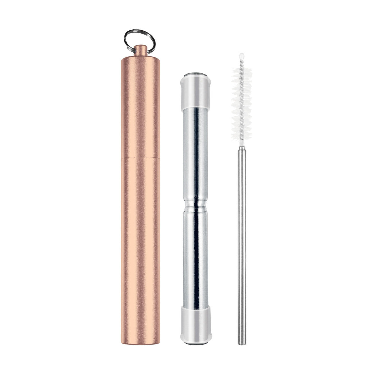 Avanti  Telescopic Travel Straw With Silicone Tips - Rose Gold