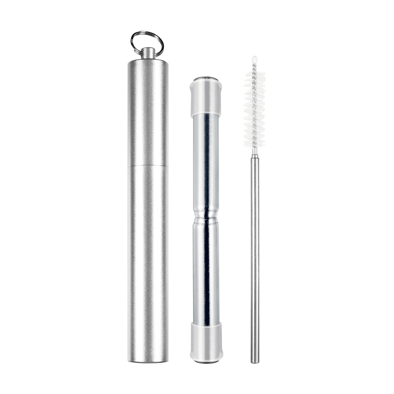 Avanti  Telescopic Travel Straw With Silicone Tips - Silver