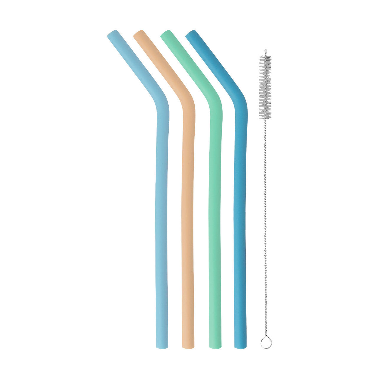 Avanti  Silicone Straws With Cleaning Brush - Set of 4