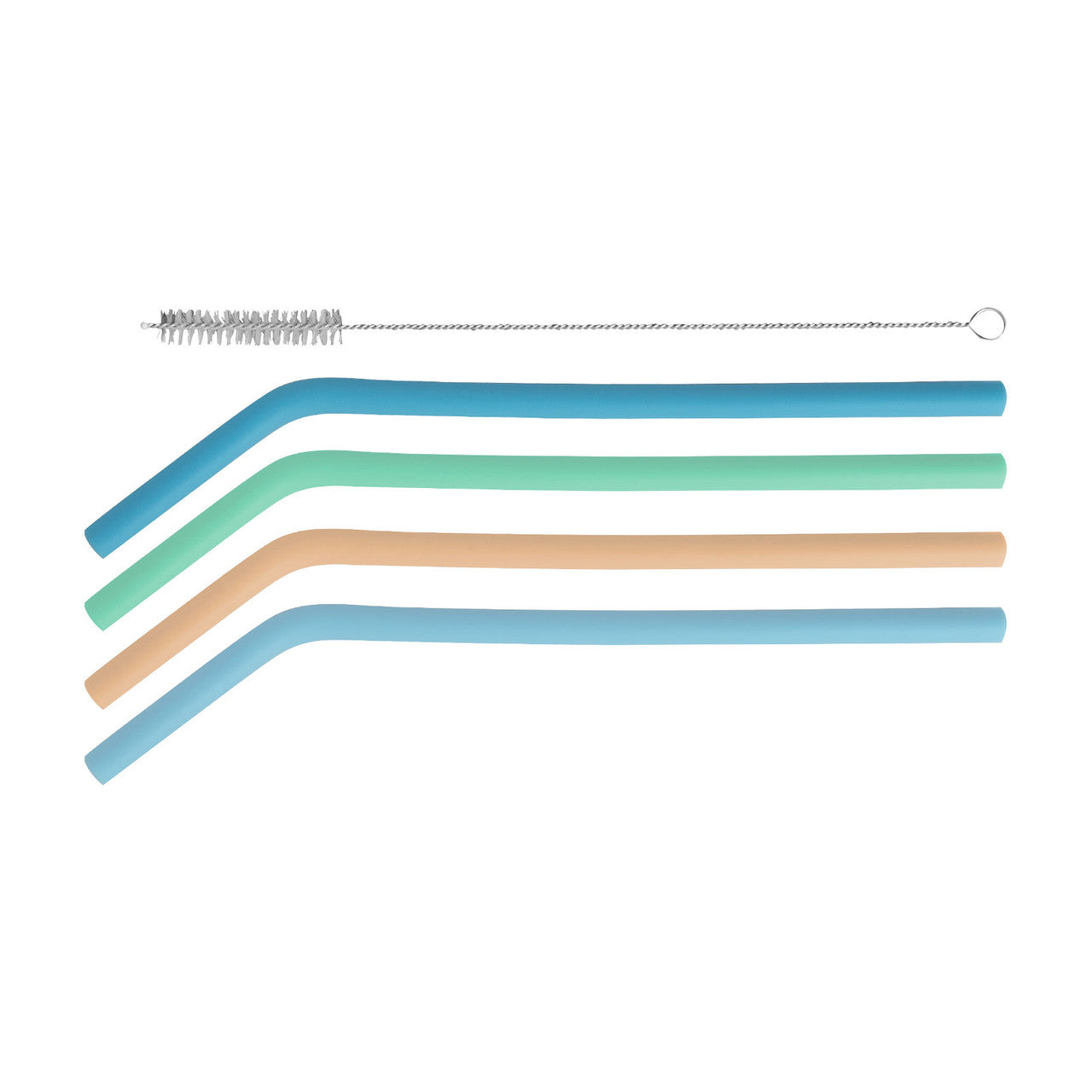 Avanti  Silicone Straws With Cleaning Brush - Set of 4