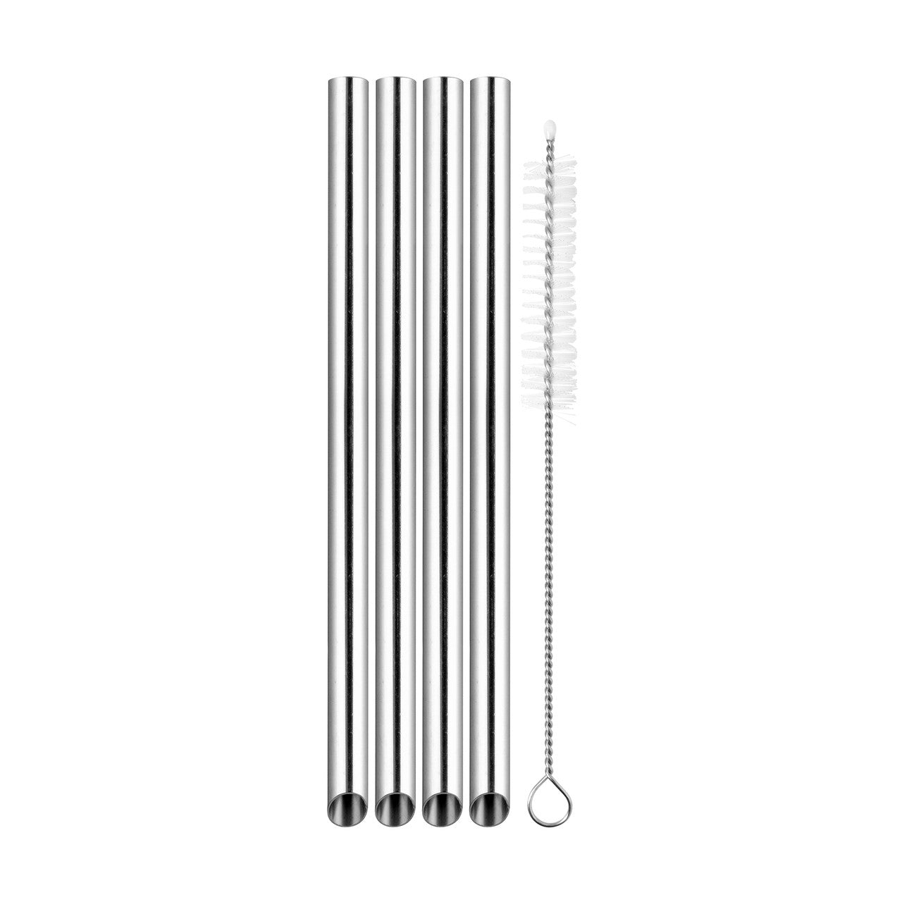 Avanti  Bubble Tea Straws with Cleaning Brush - Stainless Steel - Set of 4