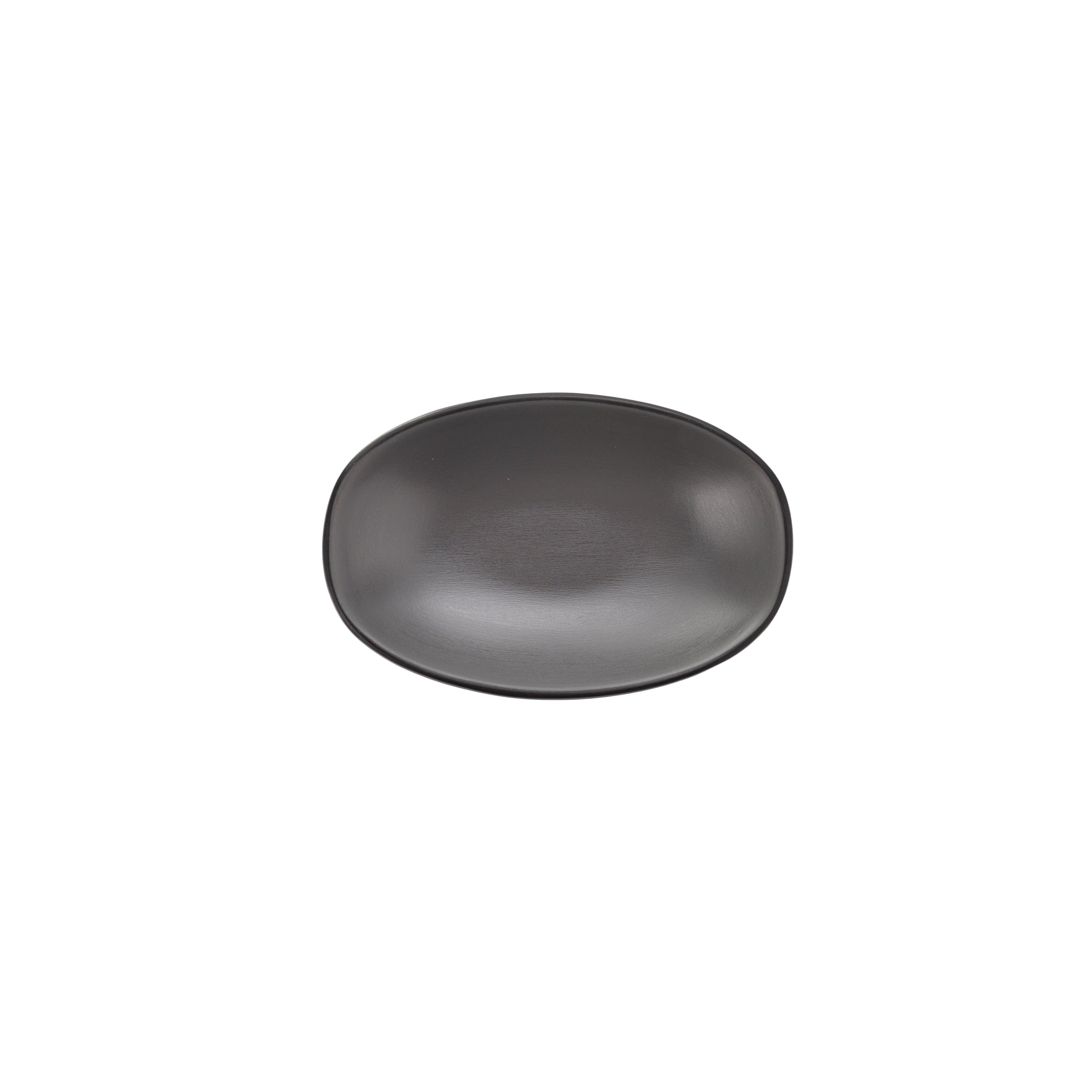 COUCOU Oblong Plate 130x85mm - Grey & Black