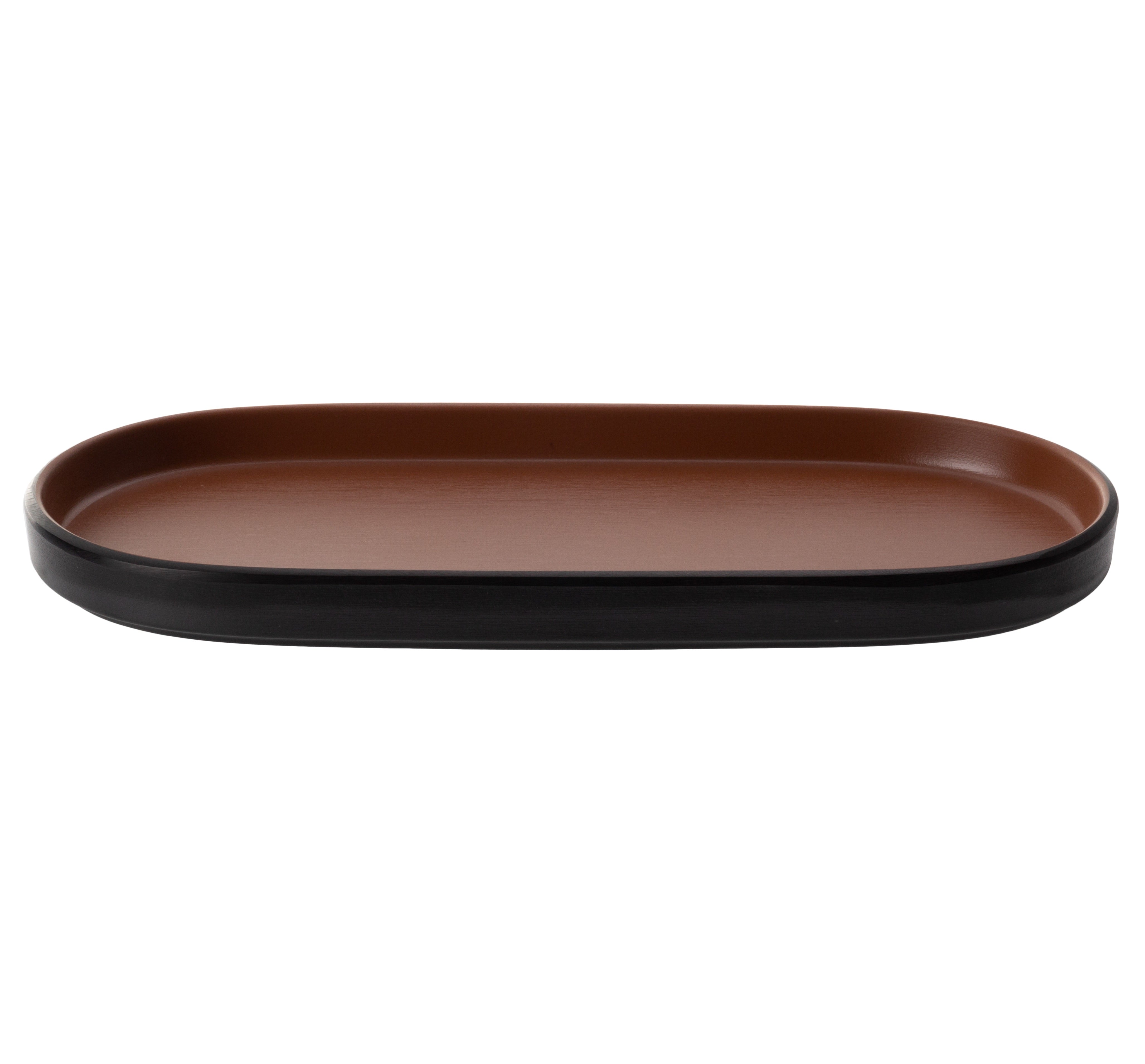 COUCOU Oblong Platter 235x110mm - Brown & Black