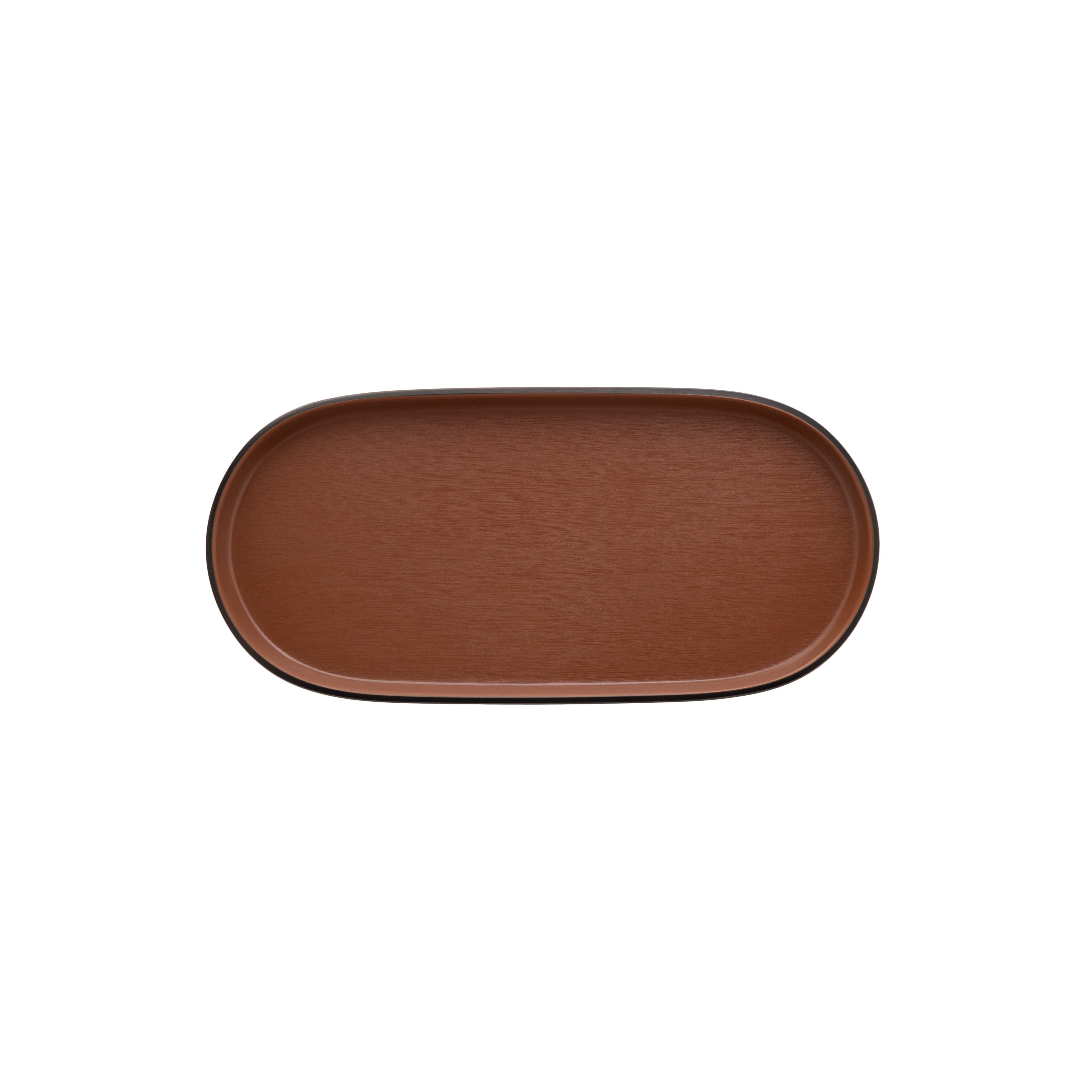 COUCOU Oblong Platter 235x110mm - Brown & Black