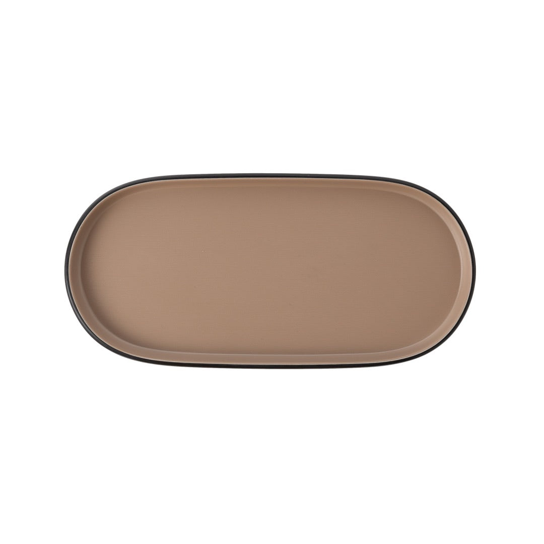 COUCOU Oblong Platter 235x110mm - Beige & Black