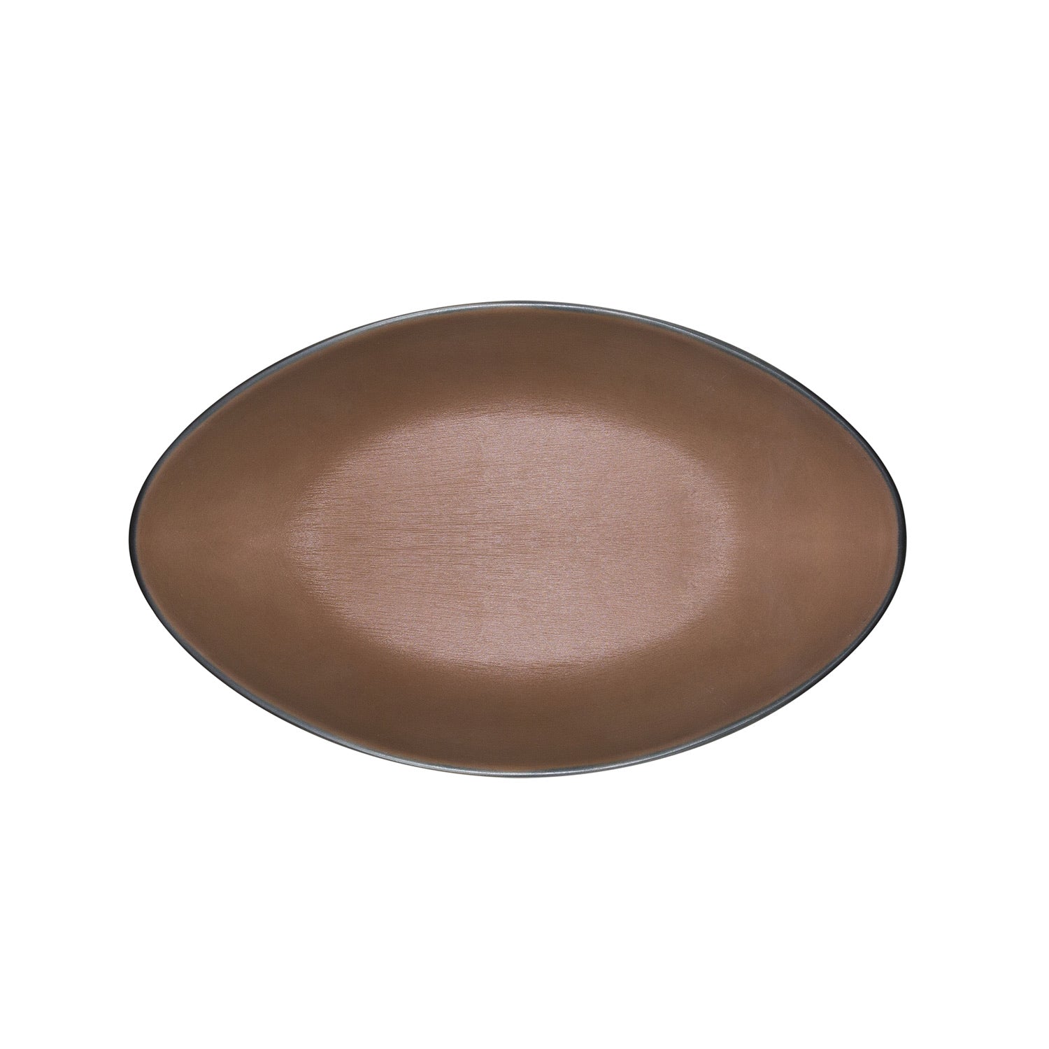 COUCOU Oval Plate 245x150mm - Brown & Black