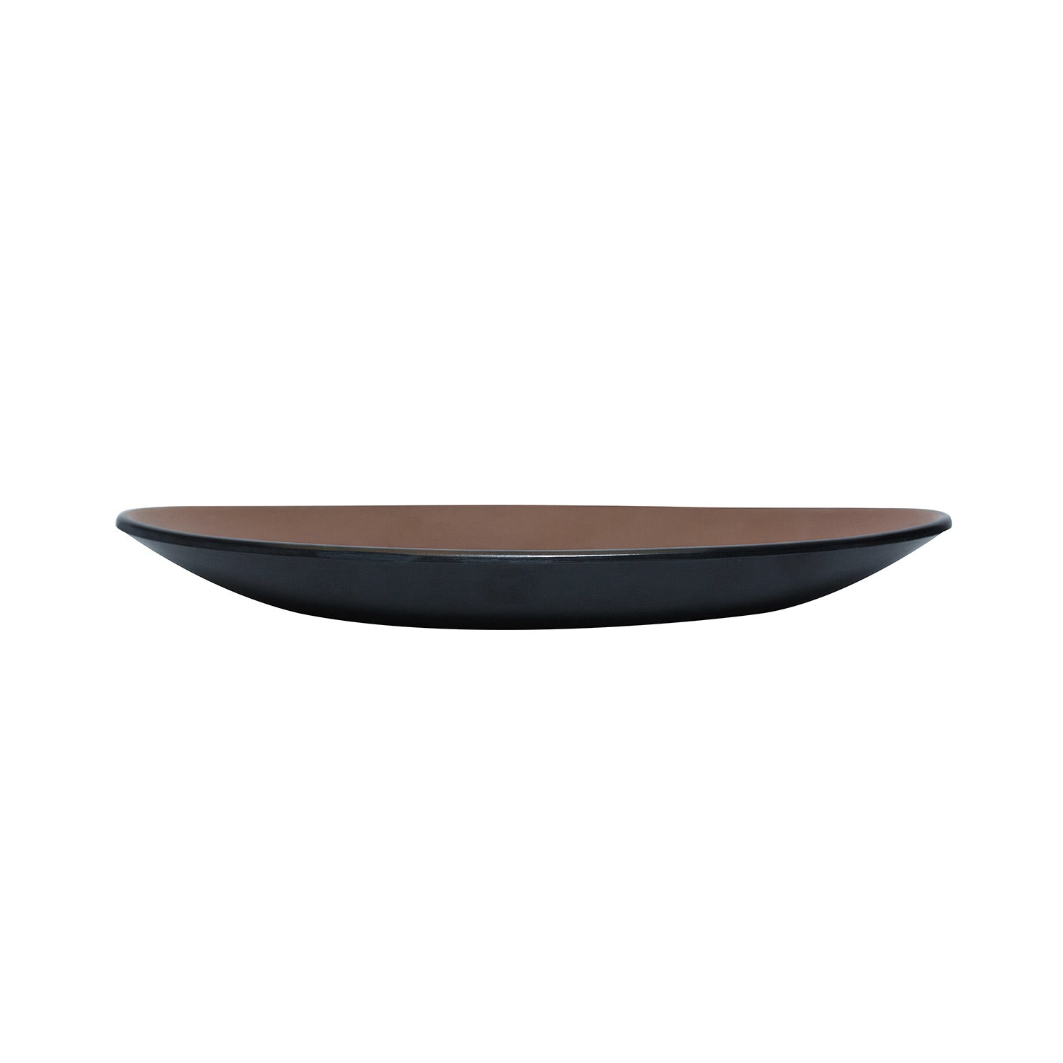 COUCOU Oval Plate 245x150mm - Brown & Black