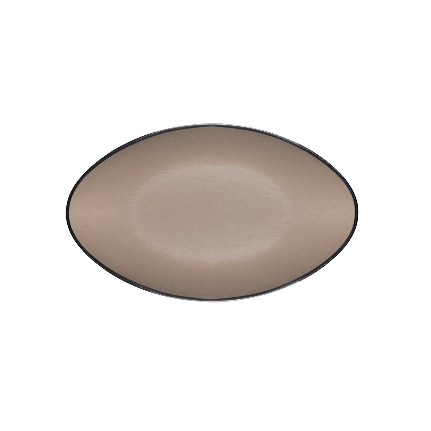 COUCOU Oval Plate 245x150mm - Beige & Black