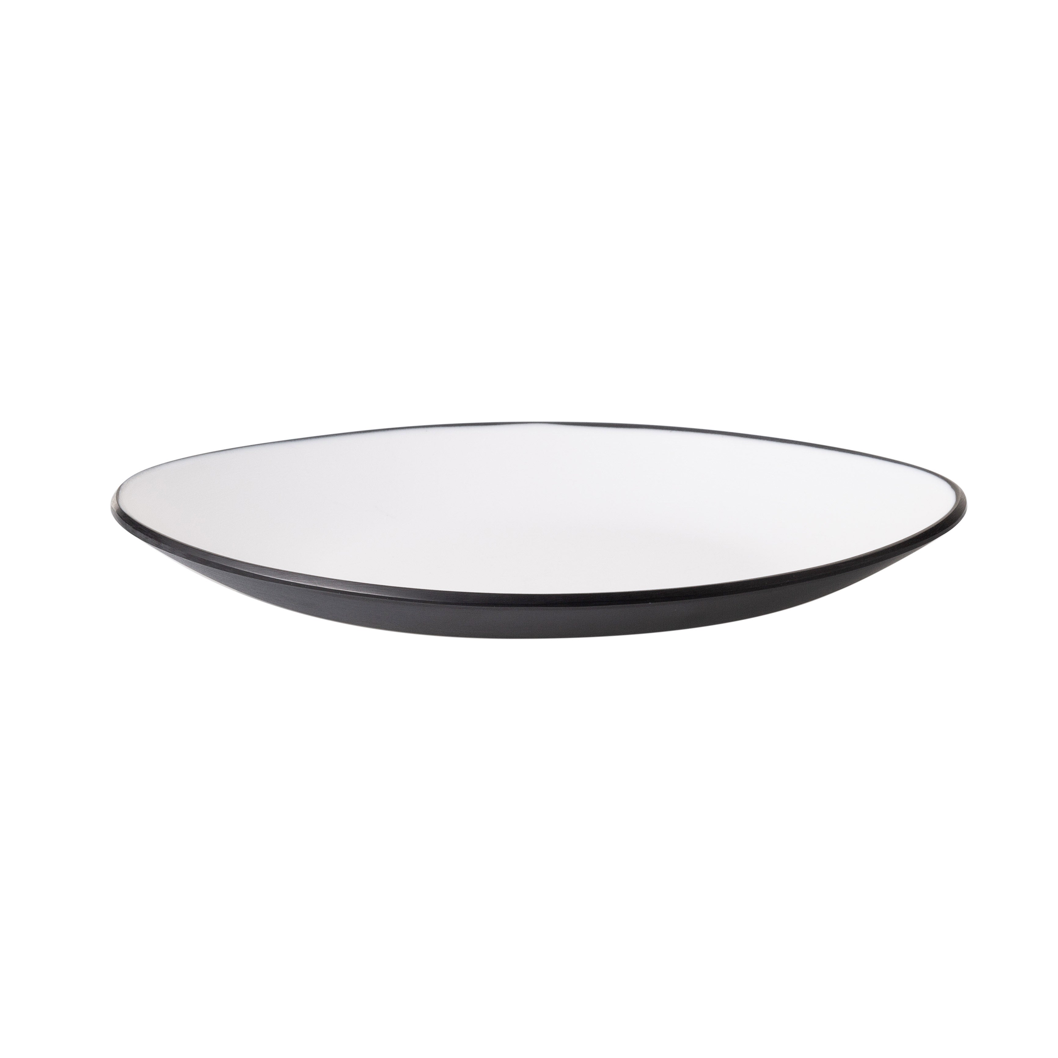 COUCOU Oval Plate 245x150mm - White & Black