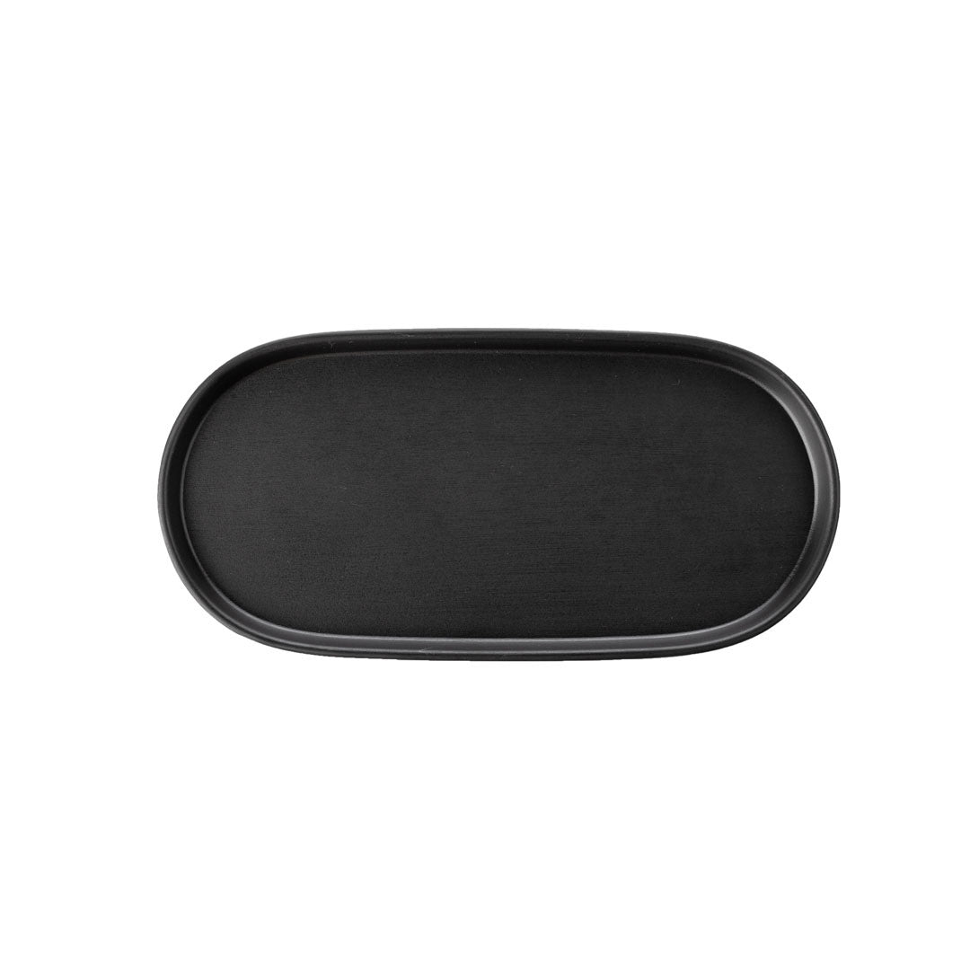 COUCOU Oblong Platter 260x130mm - Black & Black