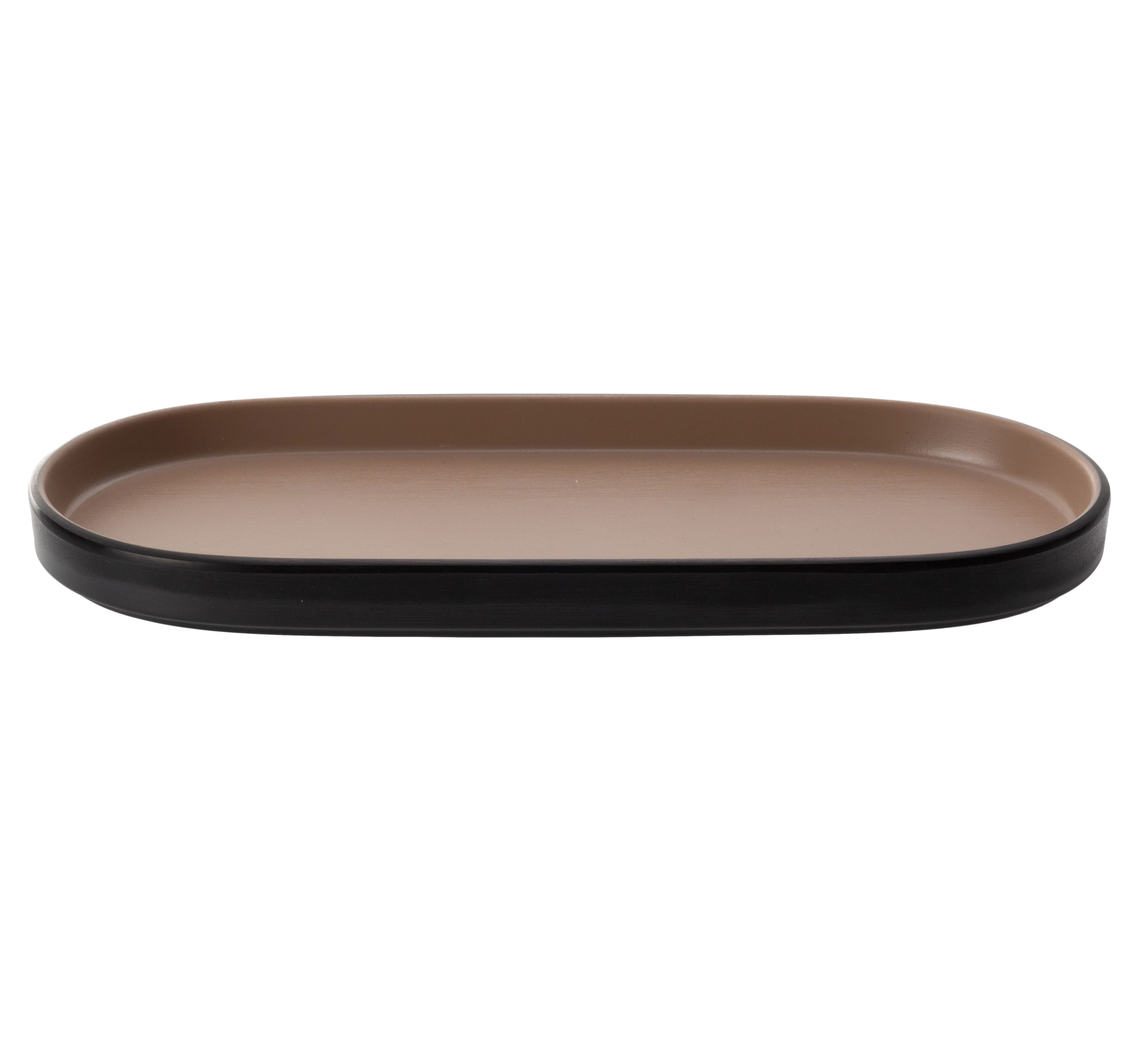 COUCOU Oblong Platter 260x130mm - Beige & Black