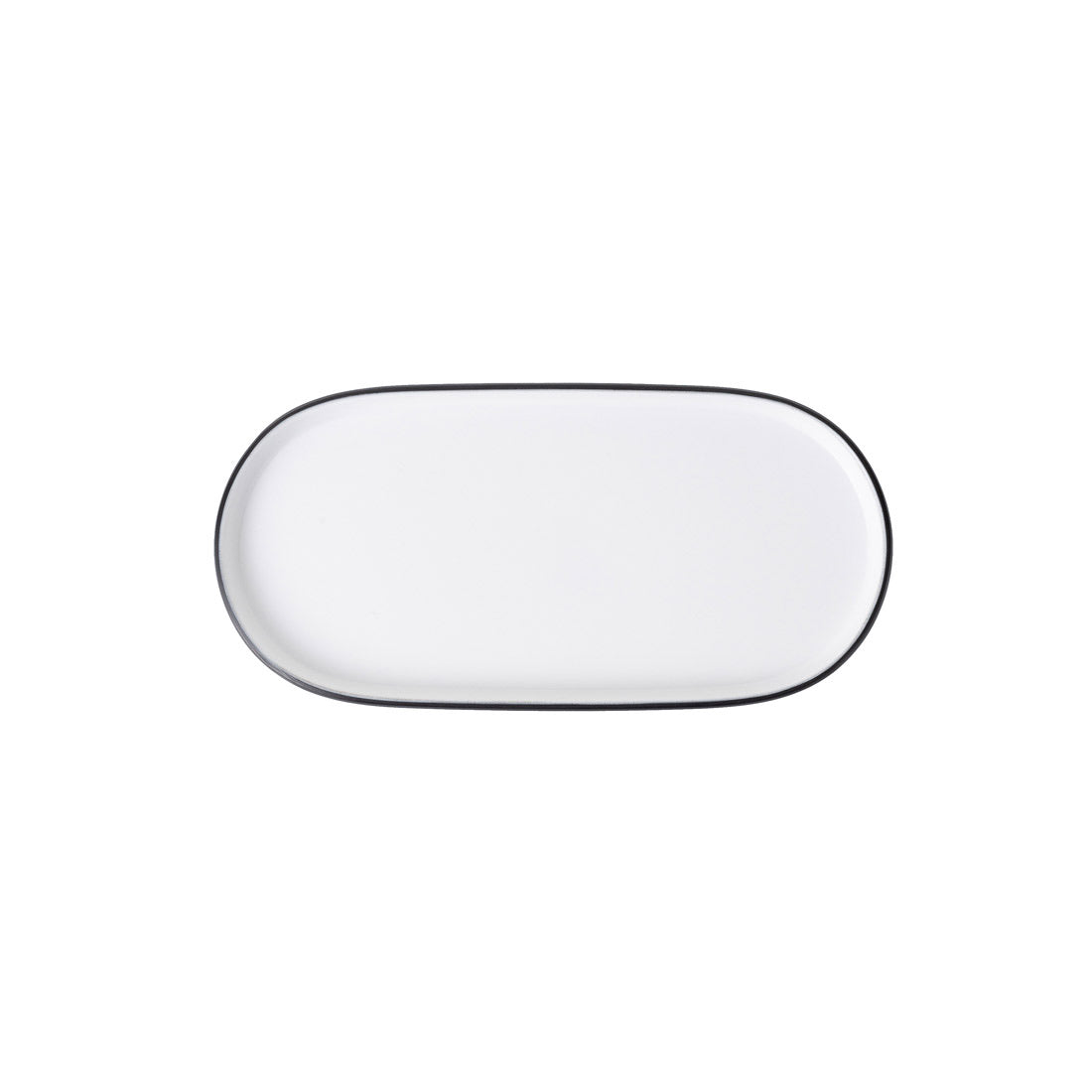 COUCOU Oblong Platter 260x130mm - White & Black