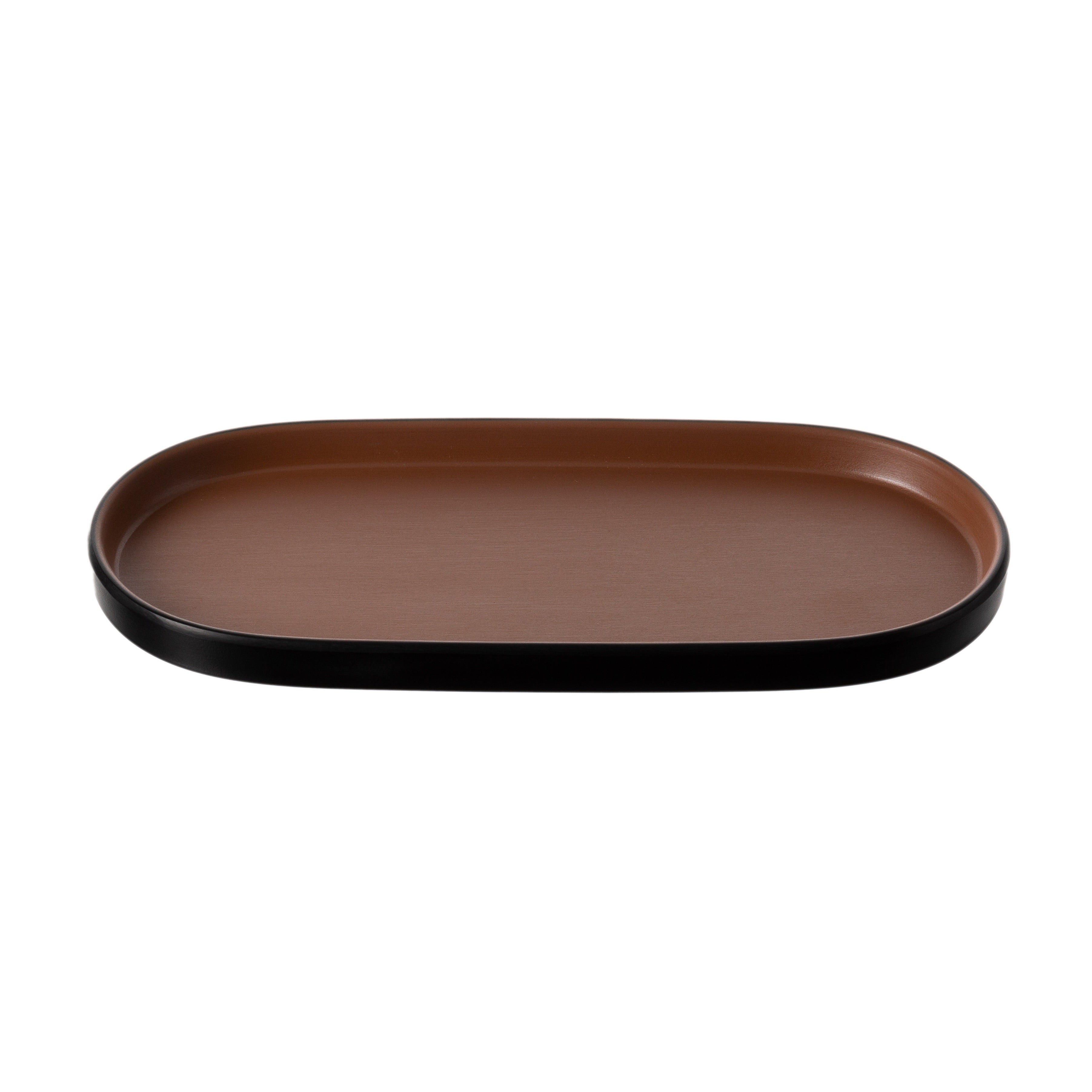 COUCOU Oblong Platter 290x130mm - Brown & Black