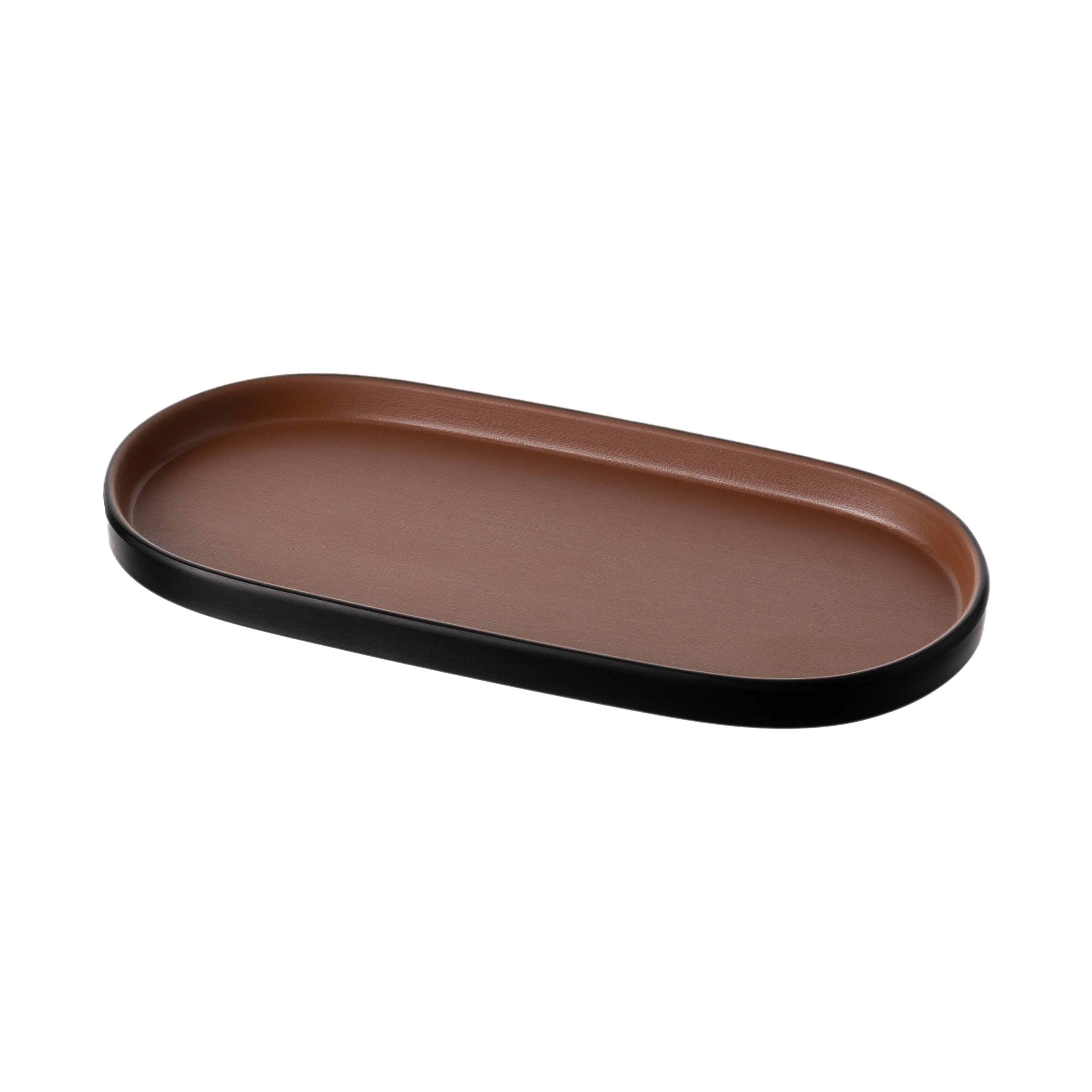 COUCOU Oblong Platter 290x130mm - Brown & Black