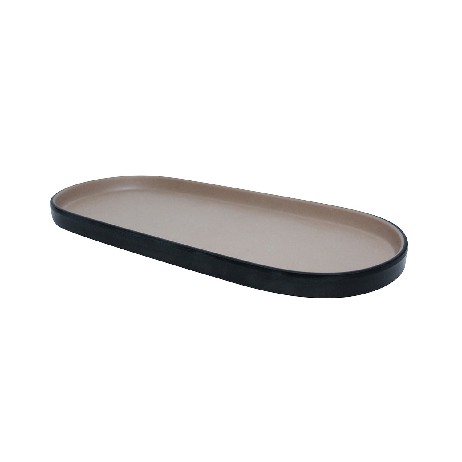 COUCOU Oblong Platter 290x130mm - Beige & Black