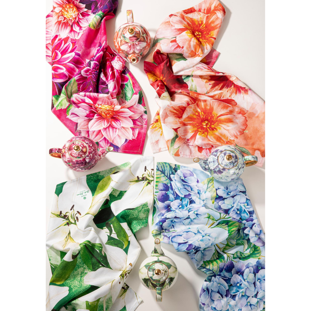Ashdene Bold Blooms Blue Hydrangea Teapot